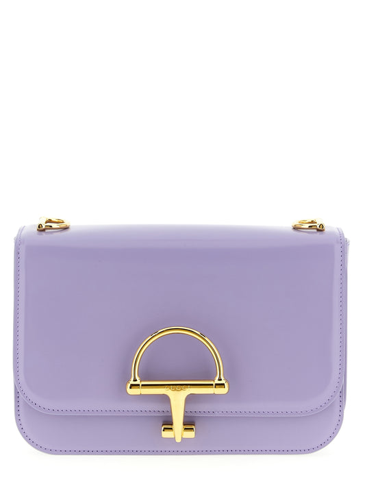 2-in-1 Shoulder & Crossbody Flap Bag by Gucci for women in calfskin leather purple features a stately silhouette, showcasing a secure flap, ample , and stately crossbody-strap, shoulder-strap & adjustable-strap for a stately finish.