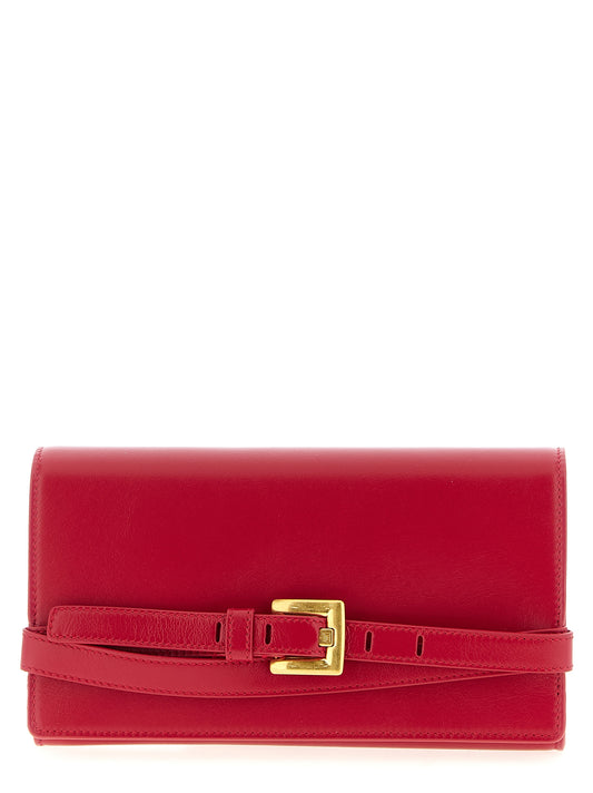 Cardholder Card Case by Balmain for women in calfskin leather fuchsia & gold showcases a couture-grade silhouette from the Shuffle Calfskin Leather Cardholder Card Case collection, highlighting functional card-organization for a couture-grade finish.