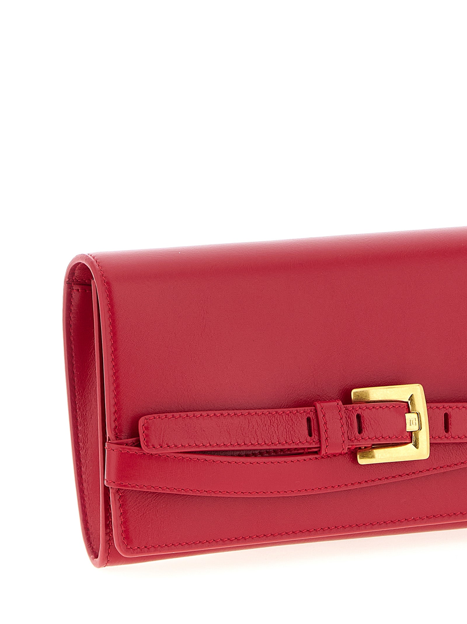 Cardholder Card Case by Balmain for women in calfskin leather fuchsia & gold features an refined design, elegantly showcasing the refined Shuffle Calfskin Leather Cardholder Card Case aesthetic while integrating sophisticated card-organization.