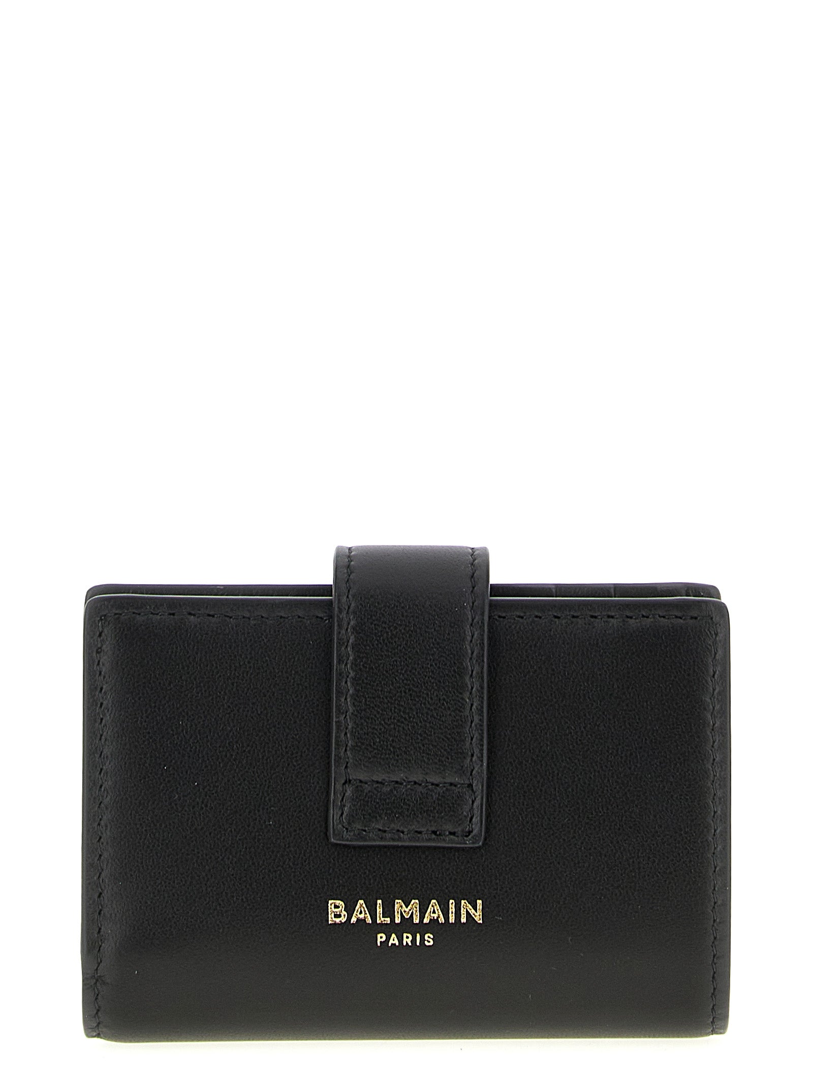 Cardholder Card Case by Balmain for women in leather & brass black features a refined silhouette, showcasing the elegant lines of the Pulse Leather & Brass Cardholder Card Case alongside premium card-organization for a refined finish.