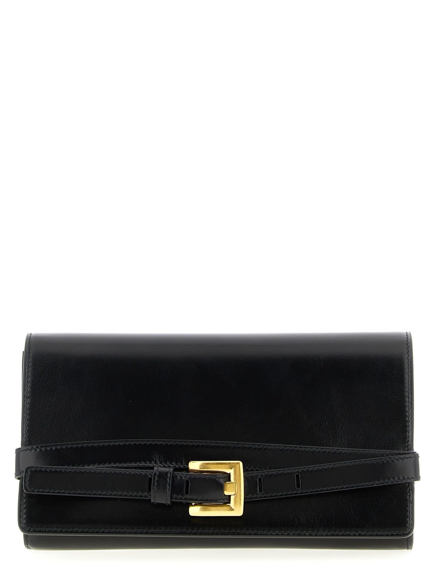 Cardholder Card Case by Balmain for women in calfskin leather black & gold showcases a couture-grade silhouette from the Shuffle Calfskin Leather Cardholder Card Case collection, highlighting functional card-organization for a couture-grade finish.