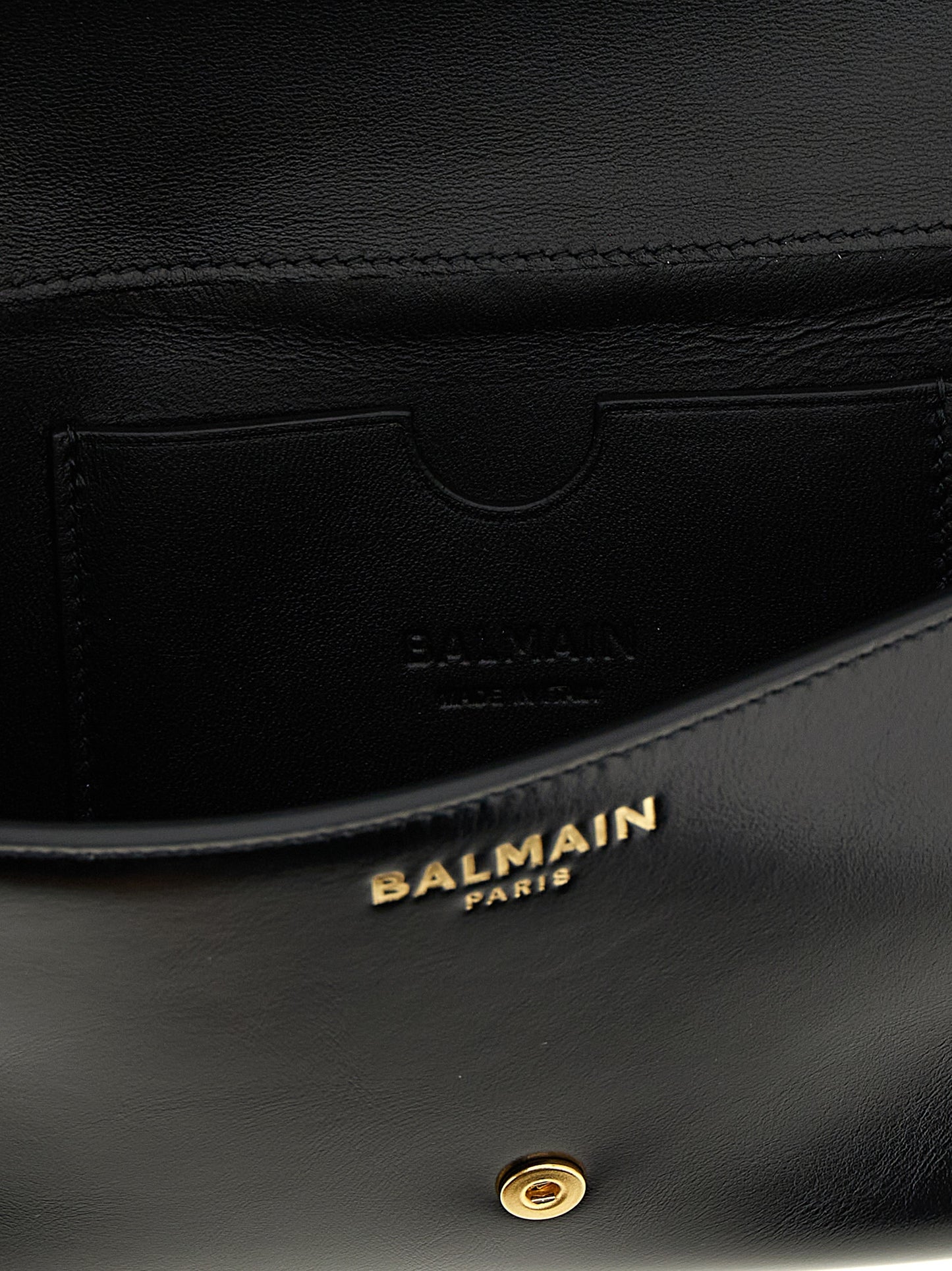 Cardholder Card Case by Balmain for women in calfskin leather black & gold features an refined silhouette from the Shuffle Calfskin Leather Cardholder Card Case collection, highlighting refined card-organization for a premium and sophisticated look.
