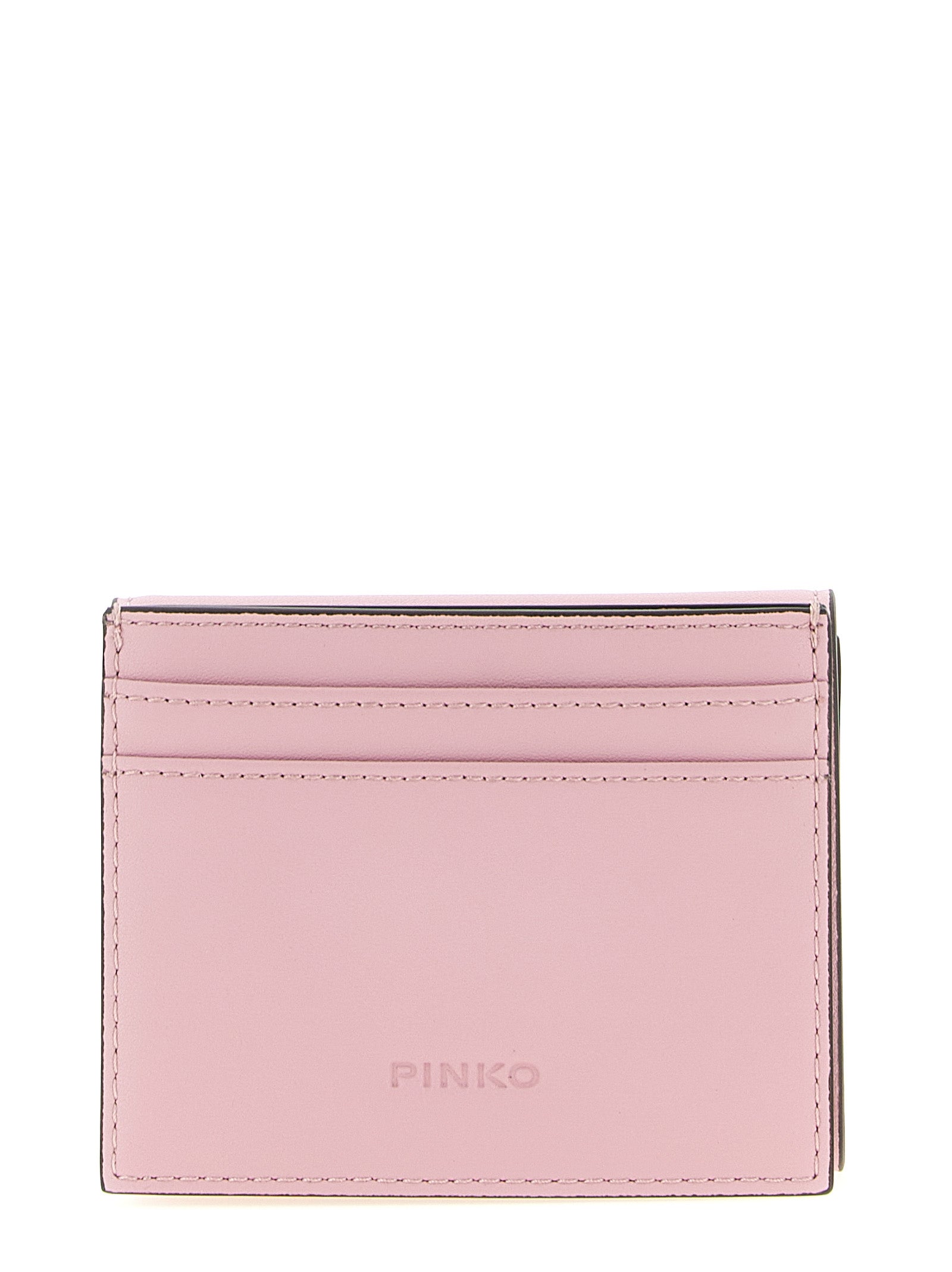 Cardholder Card Case by PINKO for women in leather & metal multicolor & pink features an refined silhouette from the Leather & Metal Cardholder Card Case collection, highlighting refined card-organization for a premium and sophisticated look.