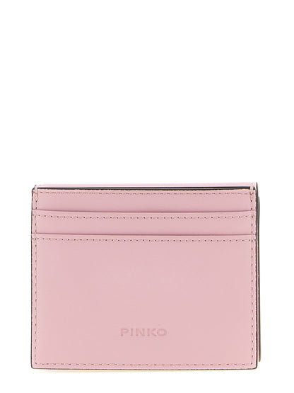 Cardholder Card Case by PINKO for women in leather & metal multicolor & pink features an refined silhouette from the Leather & Metal Cardholder Card Case collection, highlighting refined card-organization for a premium and sophisticated look.