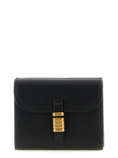 Cardholder Card Case by PINKO for women in leather & metal black features a distinguished silhouette, showcasing the distinguished design of the Leather & Metal Cardholder Card Case with refined card-organization.