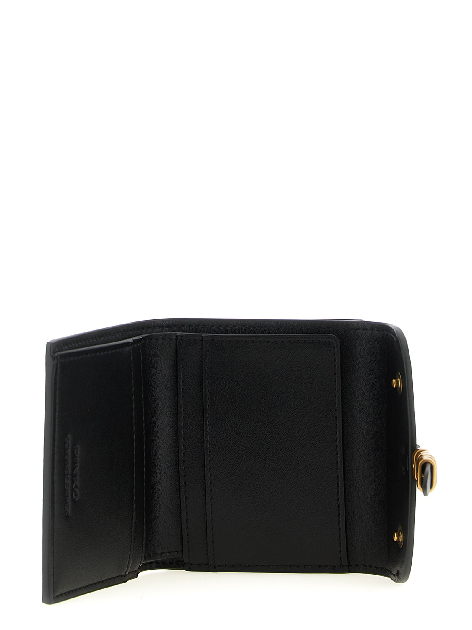 Cardholder Card Case by PINKO for women in leather & metal black showcases a couture-grade silhouette from the Leather & Metal Cardholder Card Case collection, highlighting functional card-organization for a couture-grade finish.