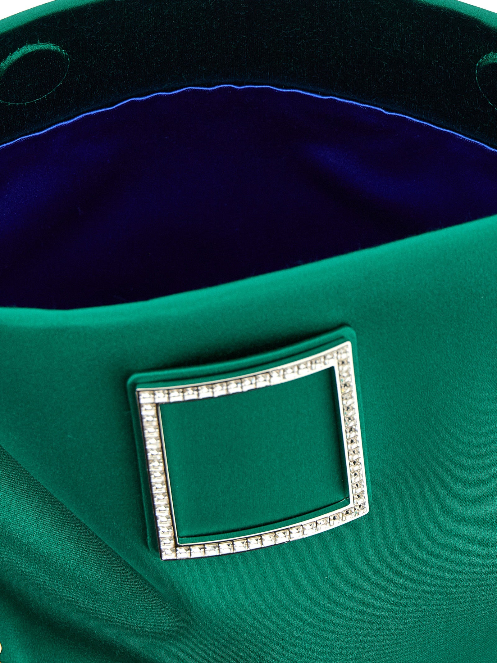 Shoulder Evening Clutch Handbag by Roger Vivier for women in silicone & rubber bicolour & green features a sculptural silhouette with a secure magnetic, organized , and versatile shoulder-strap for a sculptural finish.