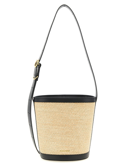 Jil Sander Cannolo Leather & Cotton Shoulder Clutch Bag - Multicolor