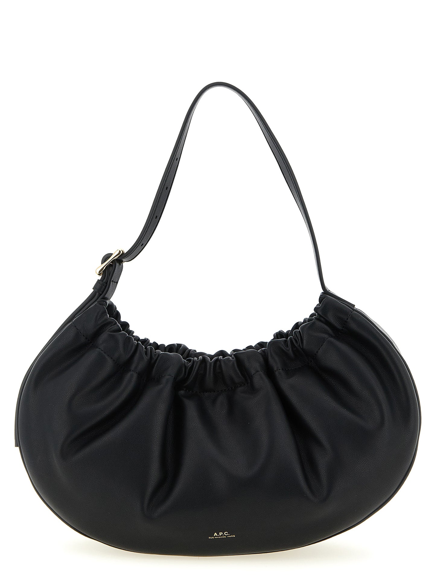 Shoulder Bag by A.P.C. for women in leather cotton polyethylene black & hooped features a effortless chic silhouette with a secure magnetic, ample , and versatile shoulder-strap, adjustable-strap & handle for a effortless chic finish.