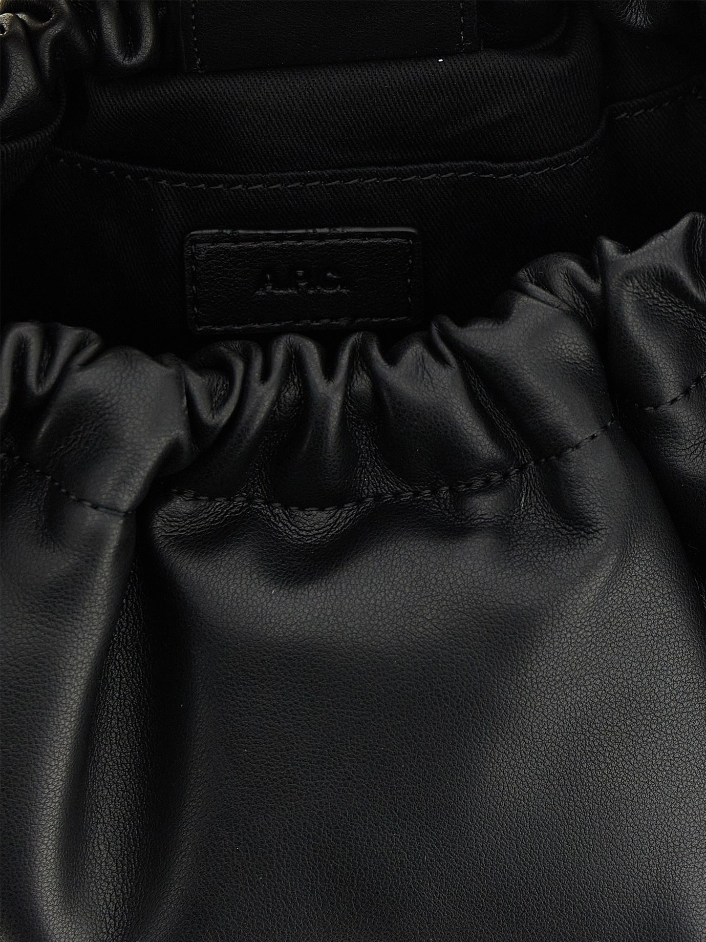 Shoulder Bag by A.P.C. for women in leather cotton polyethylene black & hooped features a effortless sophistication silhouette, secured by a magnetic with ample and versatile shoulder-strap, adjustable-strap & handle for a effortless sophistication finish.