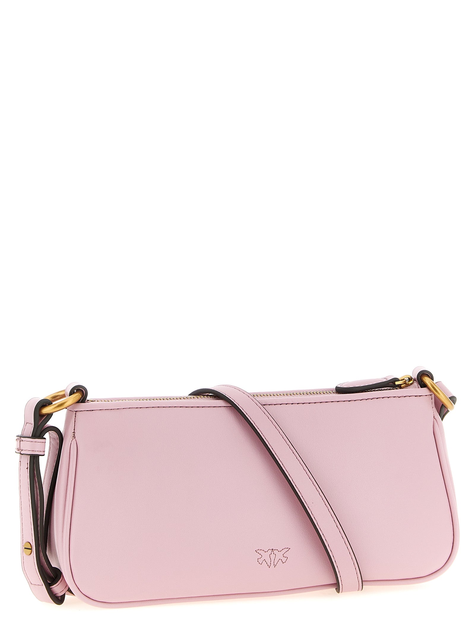 Mini Crossbody Half Moon Handbag by PINKO for women in leather multicolor & pink features an versatile silhouette, showcasing a secure zipper and versatile with versatile crossbody-strap, shoulder-strap & adjustable-strap for a versatile finish.