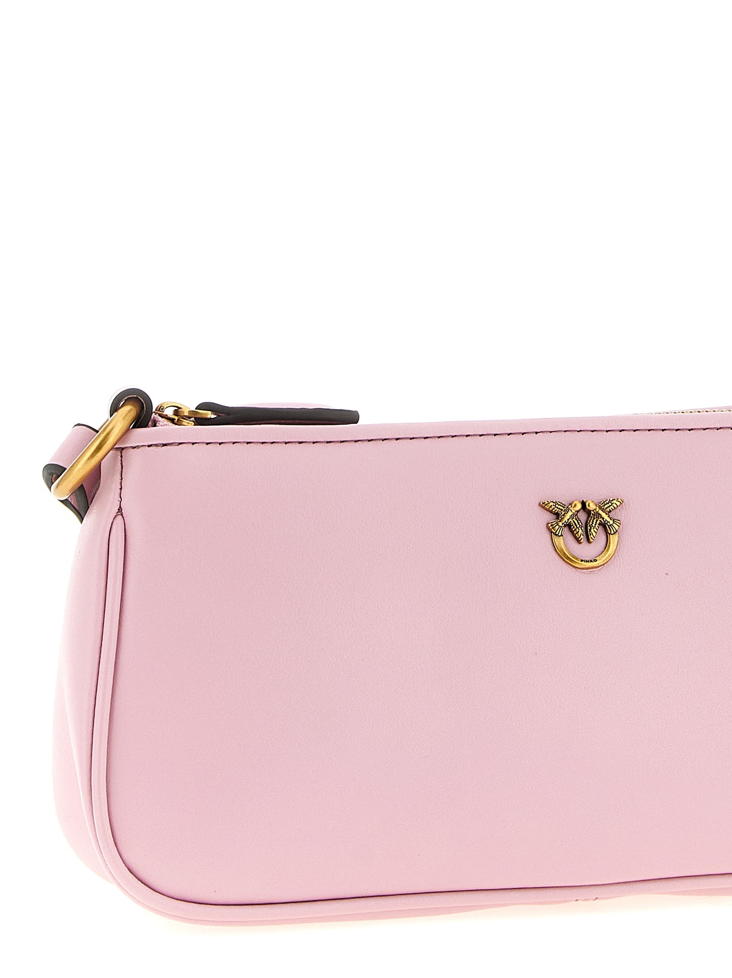 Mini Crossbody Half Moon Handbag by PINKO for women in leather multicolor & pink features a transformative sophistication silhouette, showcasing a secure zipper, ample , and versatile crossbody-strap, shoulder-strap & adjustable-strap for a transformative sophistication look.