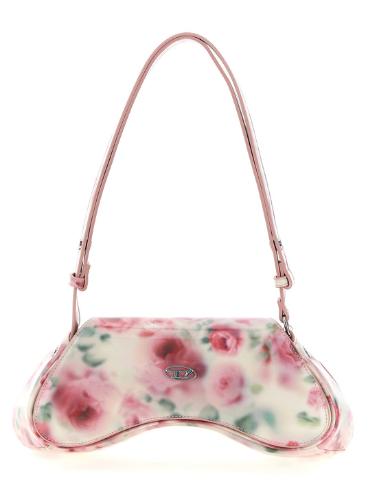 2-in-1 Shoulder & Crossbody Flap Bag by Diesel for women in polyethylene & polyurethane multicolor & print features an effortlessly chic silhouette with a secure flap & magnetic, ample , and versatile crossbody-strap, shoulder-strap, adjustable-strap & handle for effortlessly chic everyday luxury.