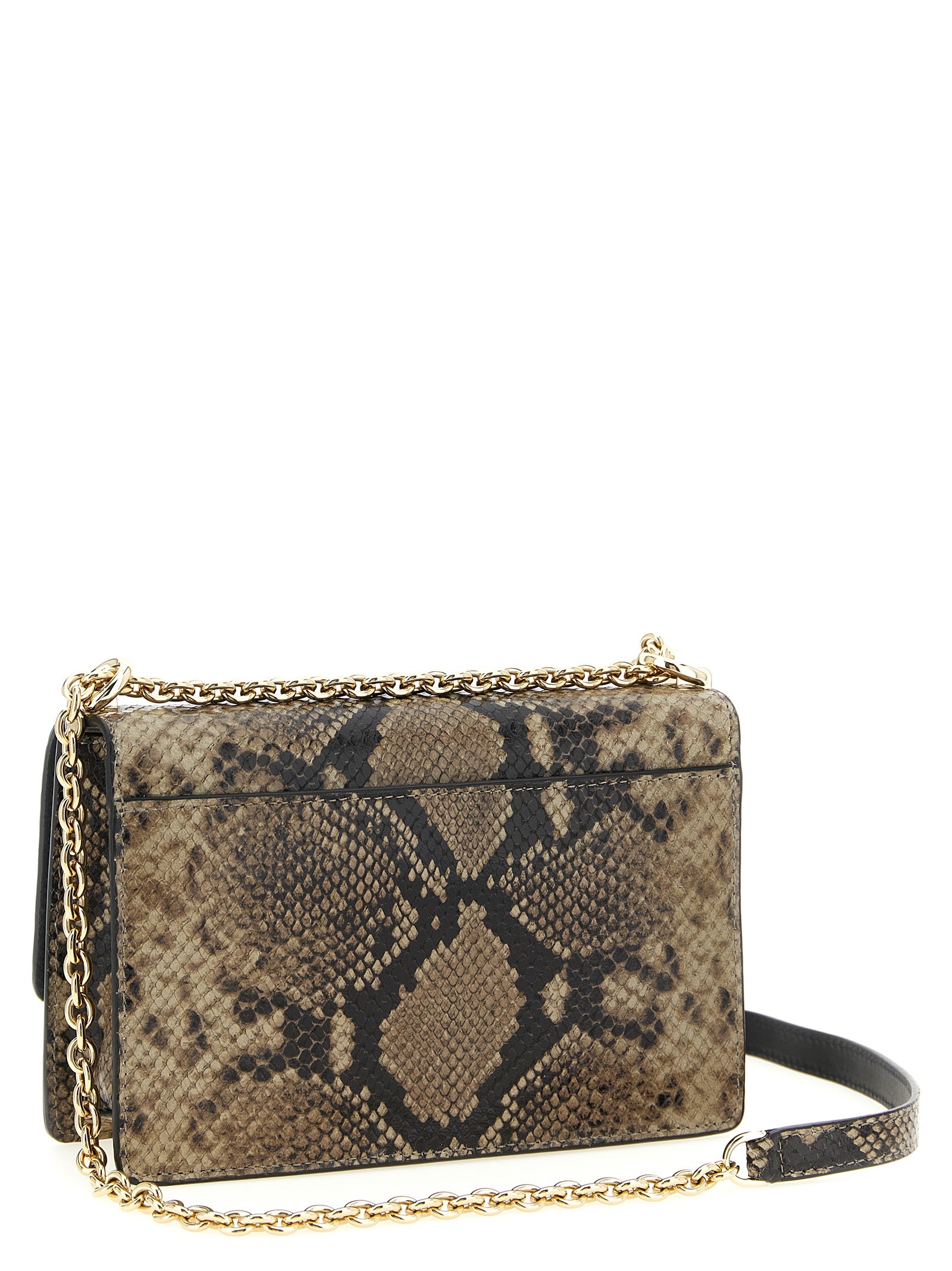 Mini 2-in-1 Shoulder & Crossbody Flap Handbag by Furla for women in leather gray features a multifaceted silhouette, showcasing a secure flap and multifaceted with versatile crossbody-strap & shoulder-strap for multifaceted style.