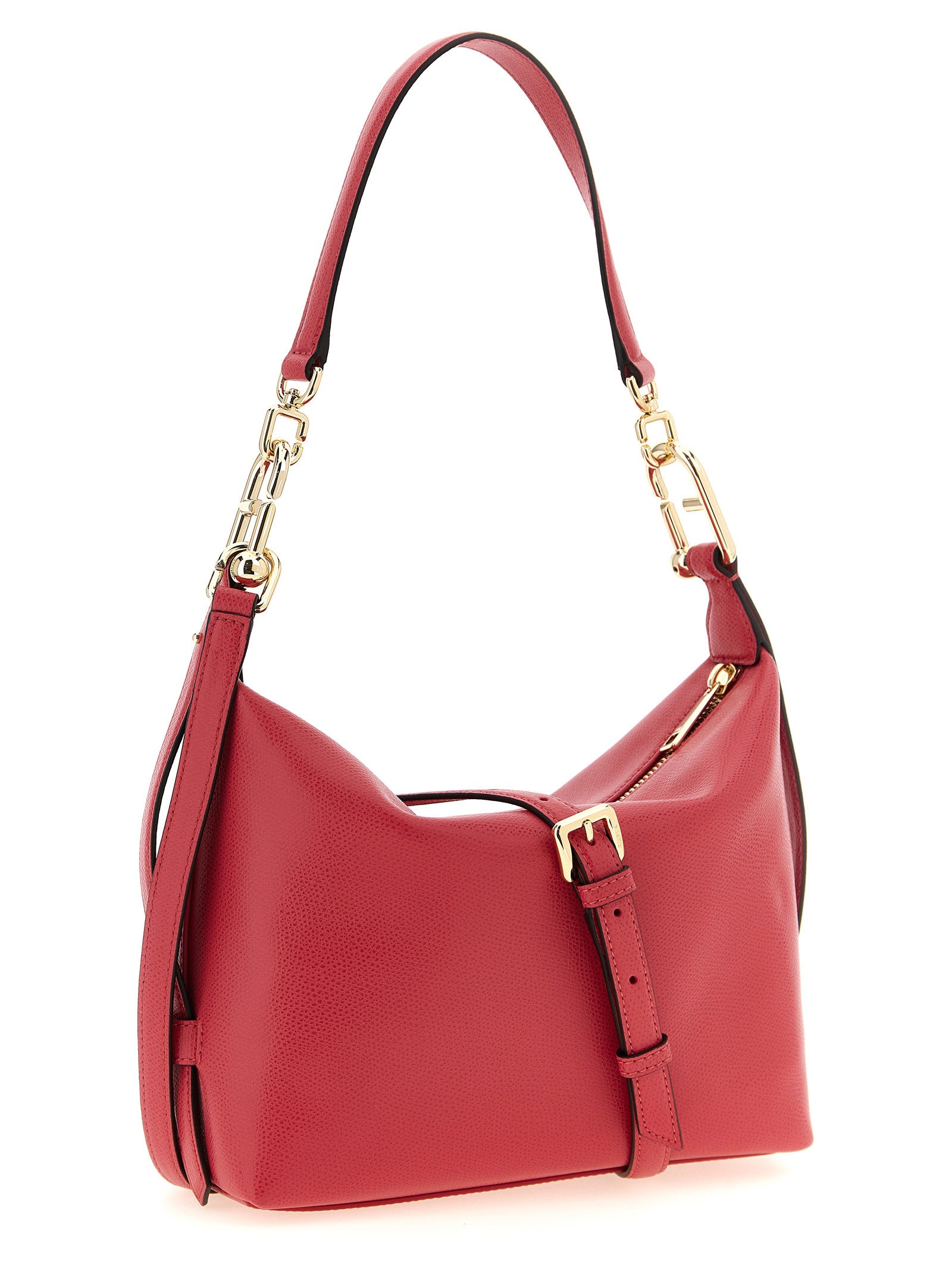 Shoulder Bag by Furla for women in calfskin leather fuchsia, signature & print features an effortlessly chic silhouette with a secure zipper, ample , and versatile shoulder-strap, adjustable-strap, detachable-strap & handle for effortlessly chic everyday luxury.