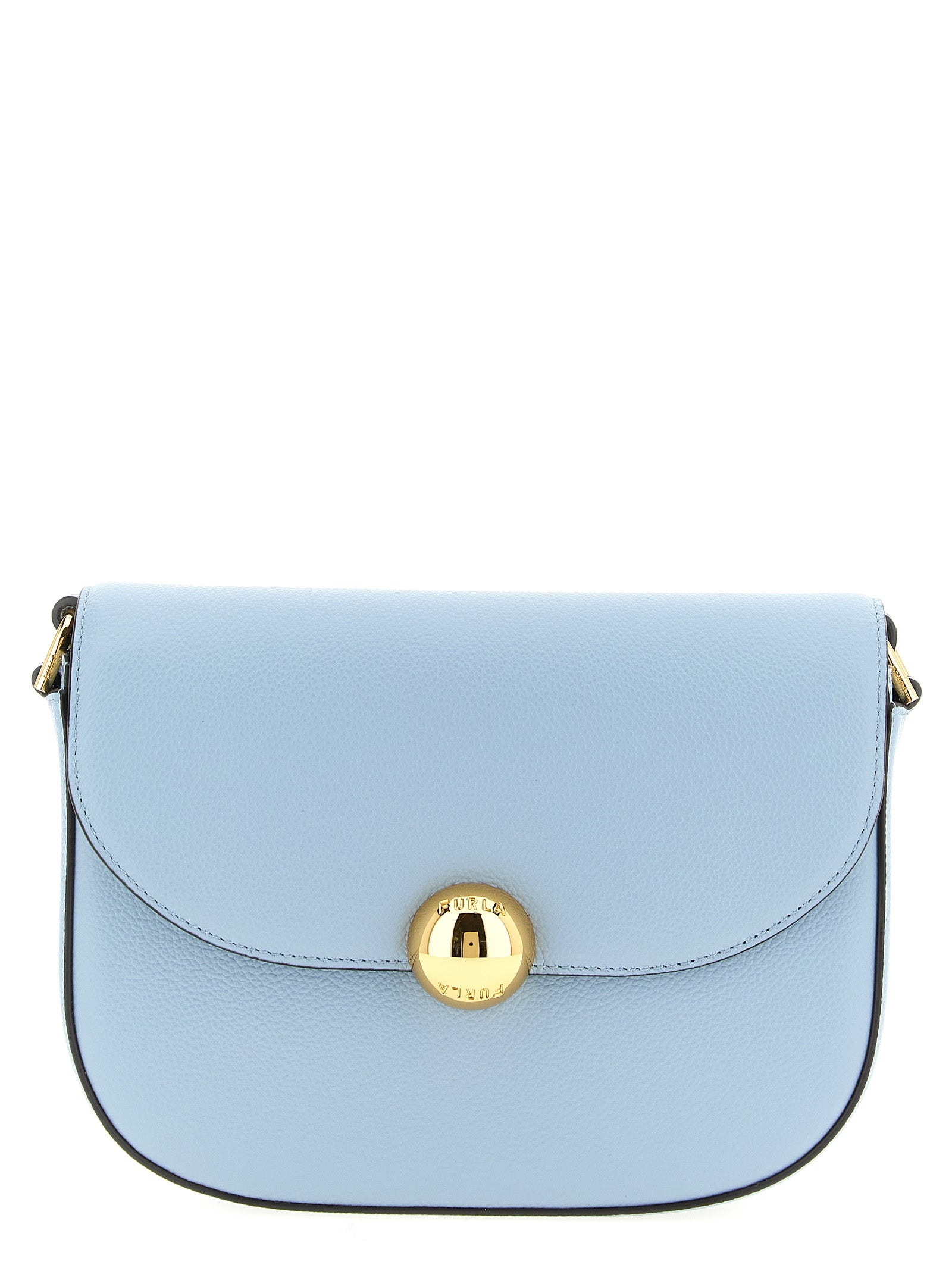 Crossbody Flap Handbag by Furla for women in calfskin leather light-blue features an versatile silhouette, showcasing a secure flap & magnetic and versatile with versatile crossbody-strap, shoulder-strap & adjustable-strap for a versatile finish.