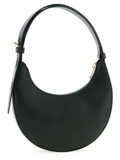 Furla Delizia Calfskin Leather Mini Shoulder Crescent Bag - Bicolour Dark Green