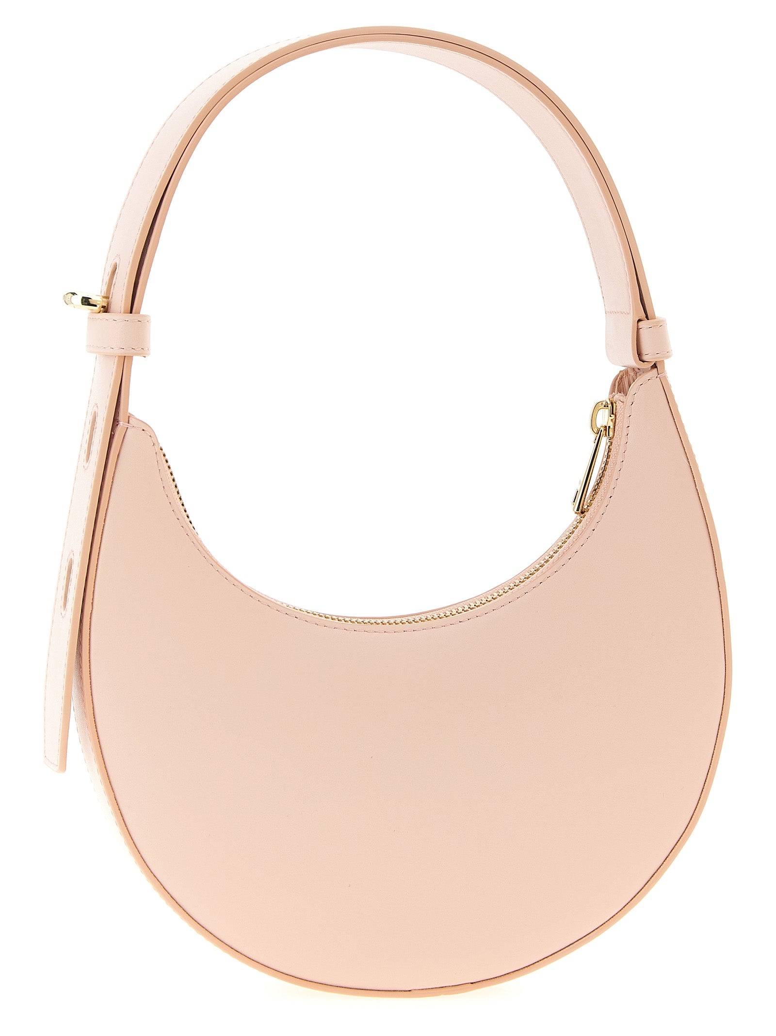 Mini Shoulder Crescent Bag by Furla for women in bos taurus calf suede leather multicolor, pink & signature features a effortless sophistication silhouette, secured by a zipper with ample and versatile shoulder-strap, adjustable-strap & handle for a effortless sophistication finish.