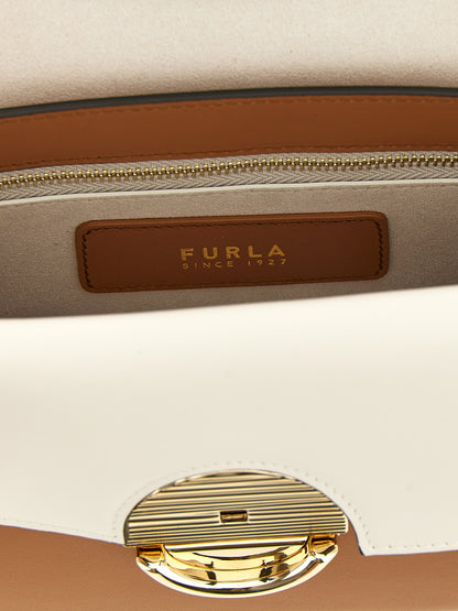Mini Crossbody Saddle Handbag by Furla for women in pu leather multicolor showcases a versatile sophistication silhouette, featuring a secure flap, versatile sophistication , and versatile crossbody-strap, shoulder-strap & adjustable-strap for a versatile sophistication finish.