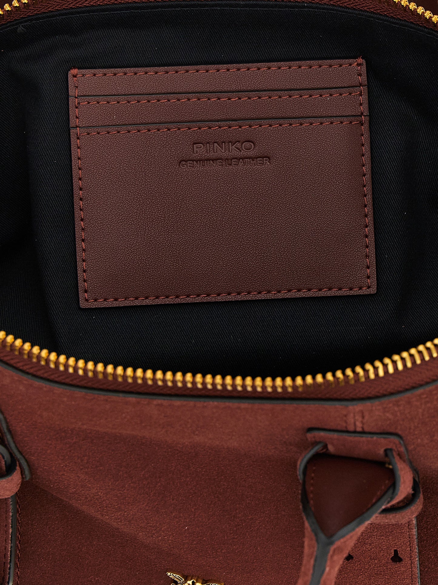 Shoulder Bowling Baguette Bag by PINKO for women in bos taurus calf suede leather bordeaux features a effortless sophistication silhouette, secured by a zipper with ample and versatile shoulder-strap, adjustable-strap & handle for a effortless sophistication finish.