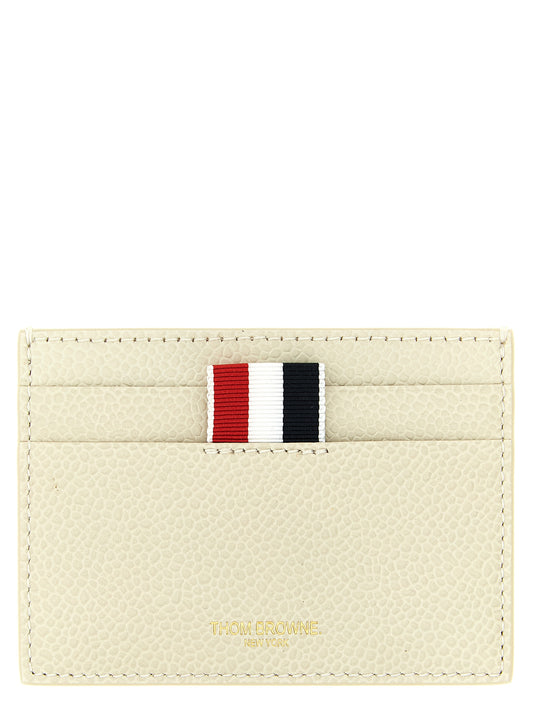 Cardholder Card Case by Thom Browne for women in calfskin leather beige showcases a couture-grade silhouette from the Calfskin Leather Cardholder Card Case collection, highlighting functional card-organization for a couture-grade finish.