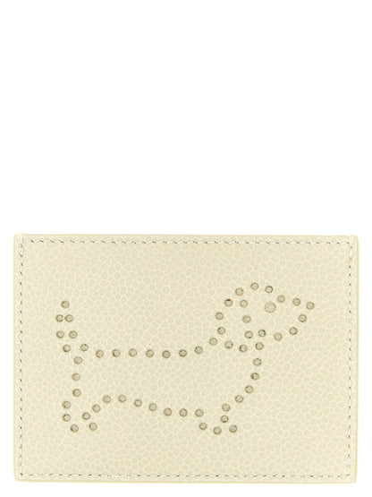 Cardholder Card Case by Thom Browne for women in calfskin leather beige features an refined design, elegantly showcasing the refined Calfskin Leather Cardholder Card Case aesthetic while integrating sophisticated card-organization.