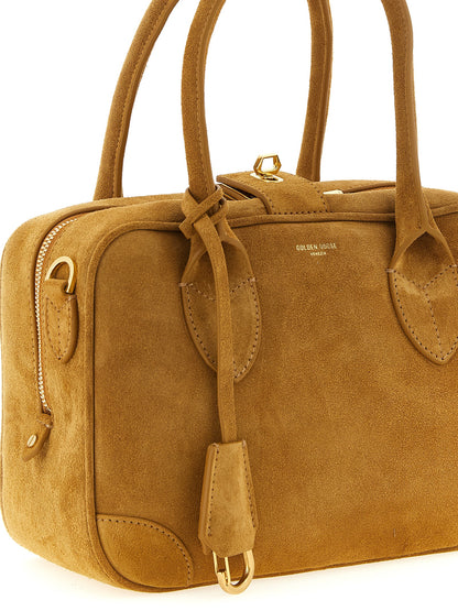 Handbag by Golden Goose for women in suede leather beige features a refined silhouette, showcasing a secure zipper, organized , and versatile shoulder-strap, adjustable-strap & handle for a refined finish.
