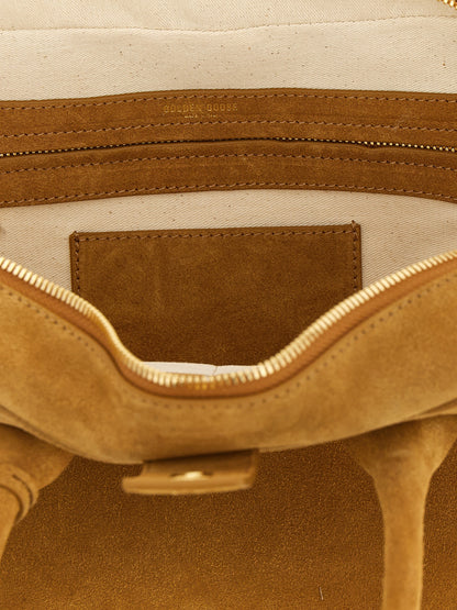 Handbag by Golden Goose for women in suede leather beige features a exquisite silhouette, showcasing a secure zipper and exquisite with versatile shoulder-strap, adjustable-strap & handle for a exquisite finish.