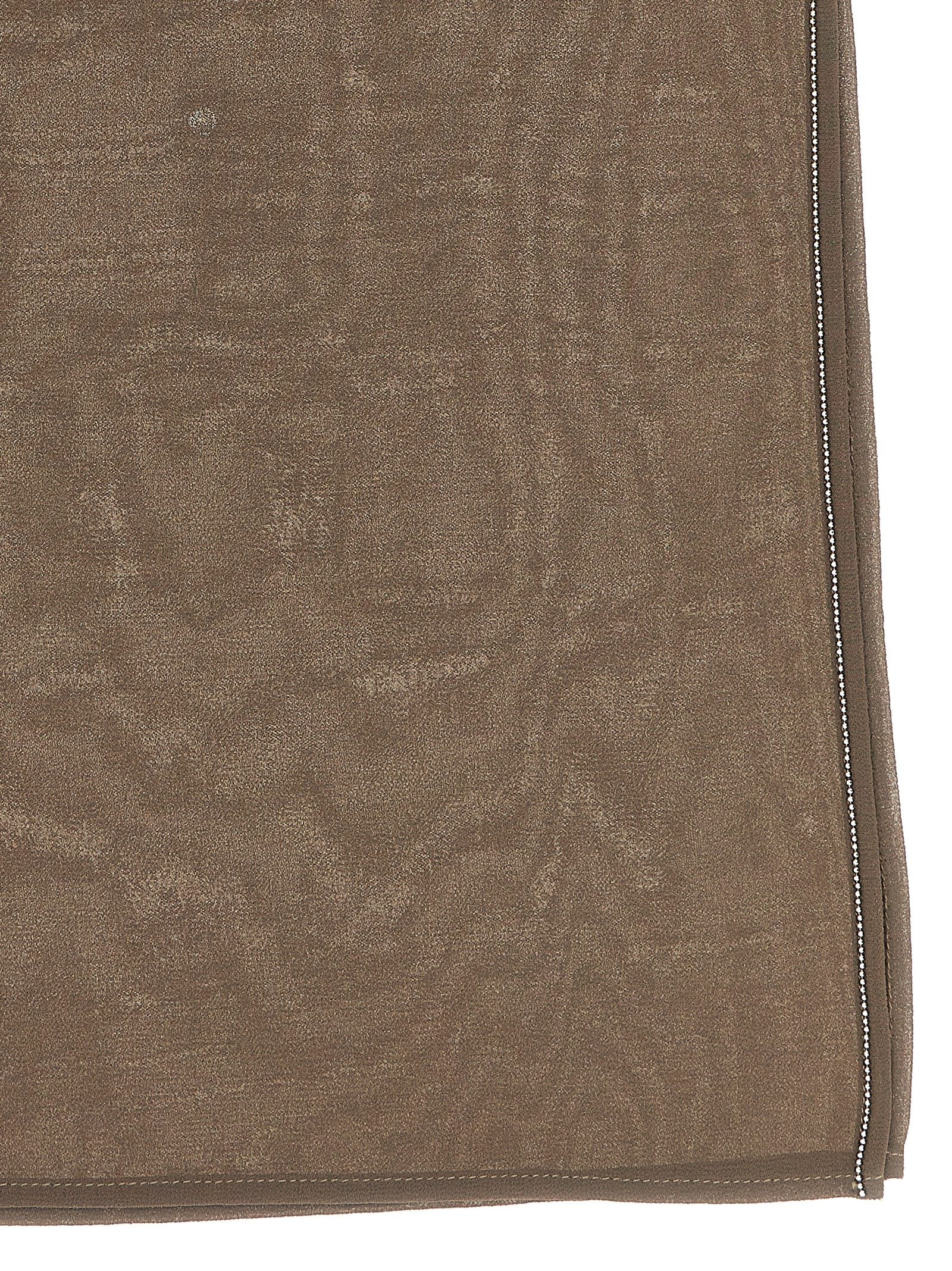 Scarf by Peserico for women in polyester brown features a timeless silhouette, artfully capturing the essence of the timeless Polyester Scarf design for a sophisticated look.