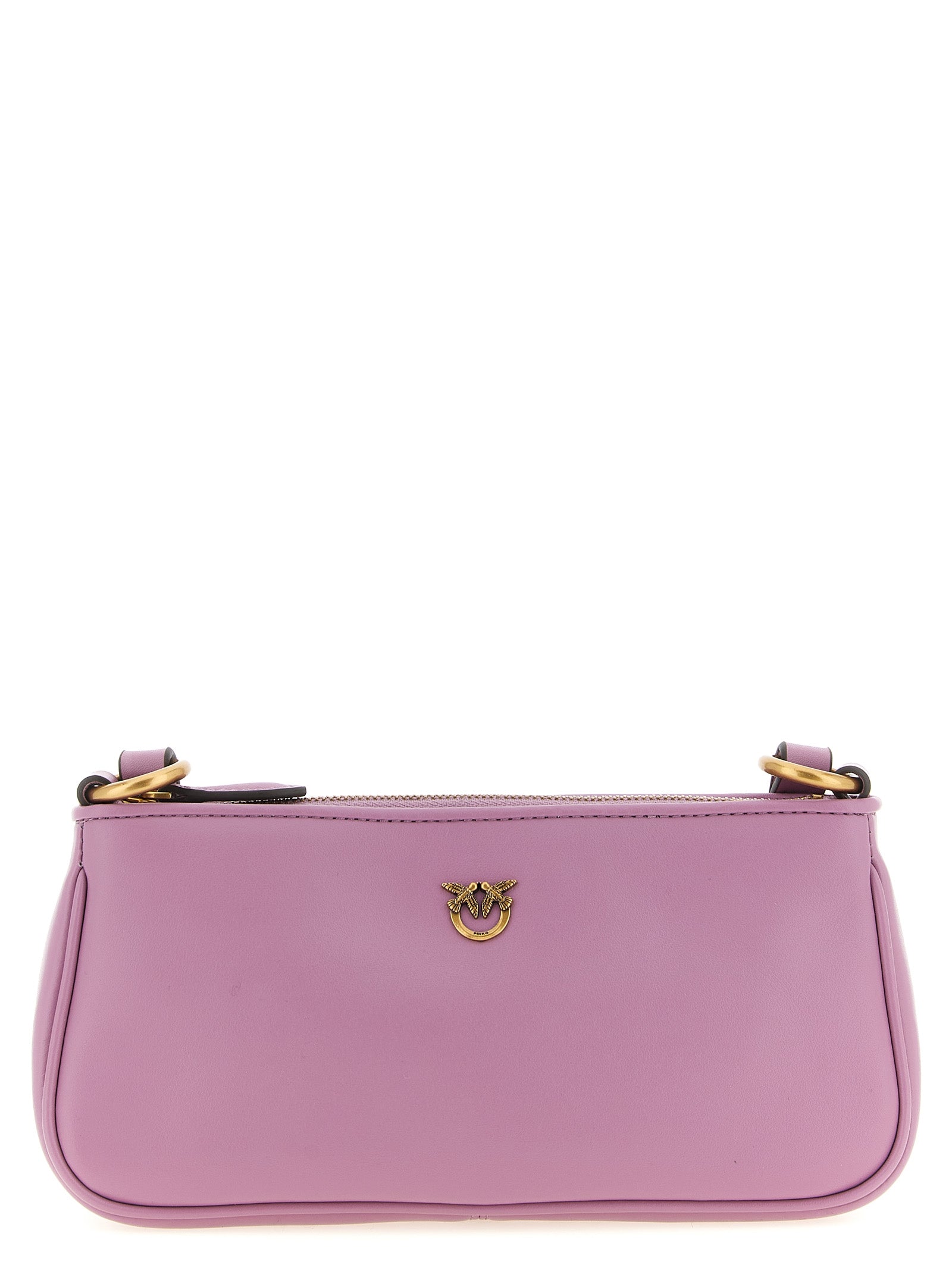 Mini Crossbody Half Moon Handbag by PINKO for women in bos taurus calf suede leather multicolor & pink showcases a versatile sophistication silhouette, featuring a secure zipper, versatile sophistication , and versatile crossbody-strap, shoulder-strap & adjustable-strap for a versatile sophistication finish.