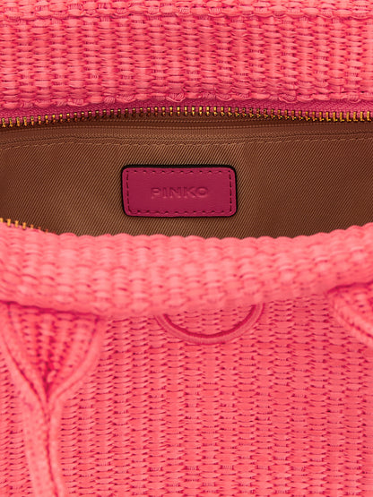 Mini Beach Shopper Tote Bag by PINKO for women in polyester polyurethane & polyethylene fuchsia features an jet-set Love Birds Polyester Polyurethane & Polyethylene Mini Beach Shopper Tote Bag design with a secure zipper, ample , and versatile handle for an jet-set finish.