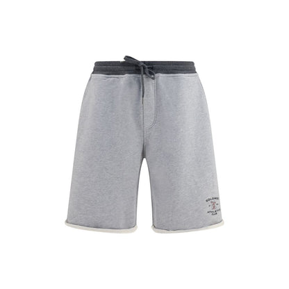 Bermuda Shorts by Brunello Cucinelli for men in cotton gray & signature features a sartorial silhouette, showcasing a sartorial athletic & regular-fit and short with a sophisticated for a sartorial look.