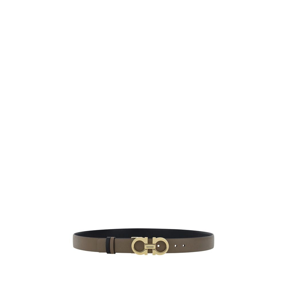 Belt by Ferragamo for women in bos taurus calf leather multicolor & signature features an artisanal finish, elegantly showcasing the signature style and artisanal craftsmanship of the Gancini Bos Taurus Calf Leather Belt design.
