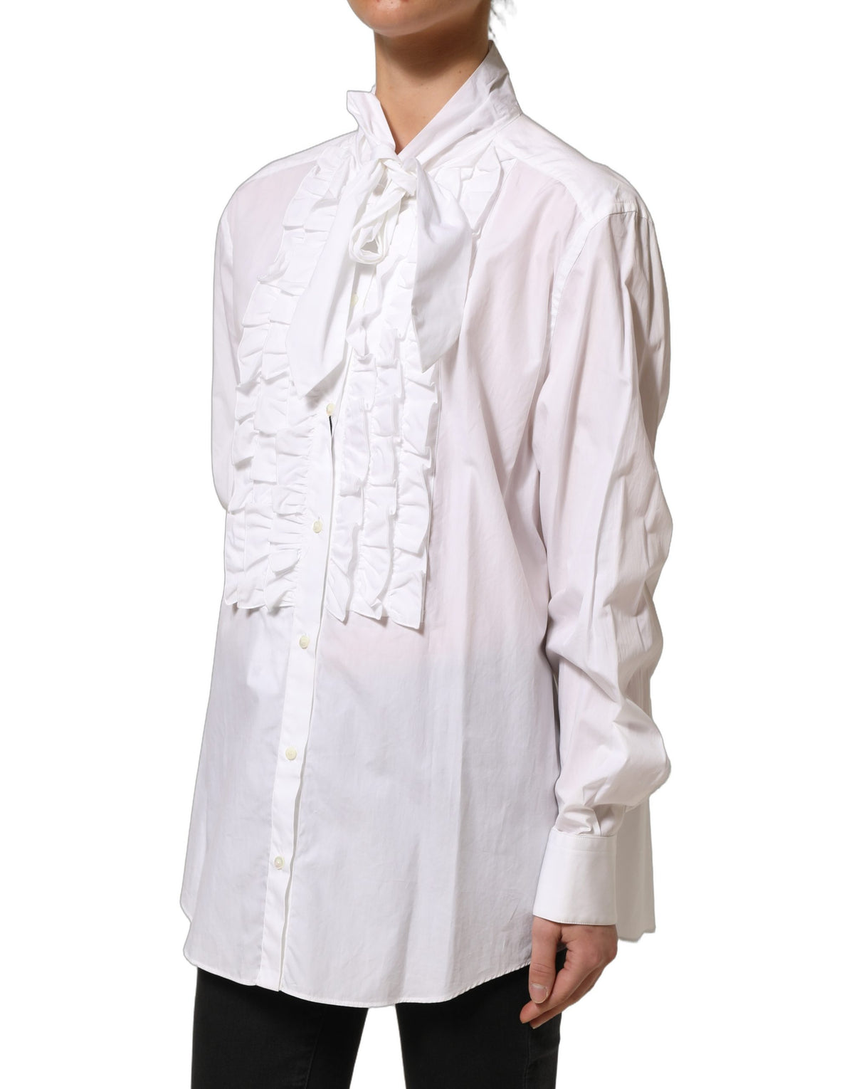 Dolce & Gabbana Women's Long-Sleeve Cotton Blouse - White