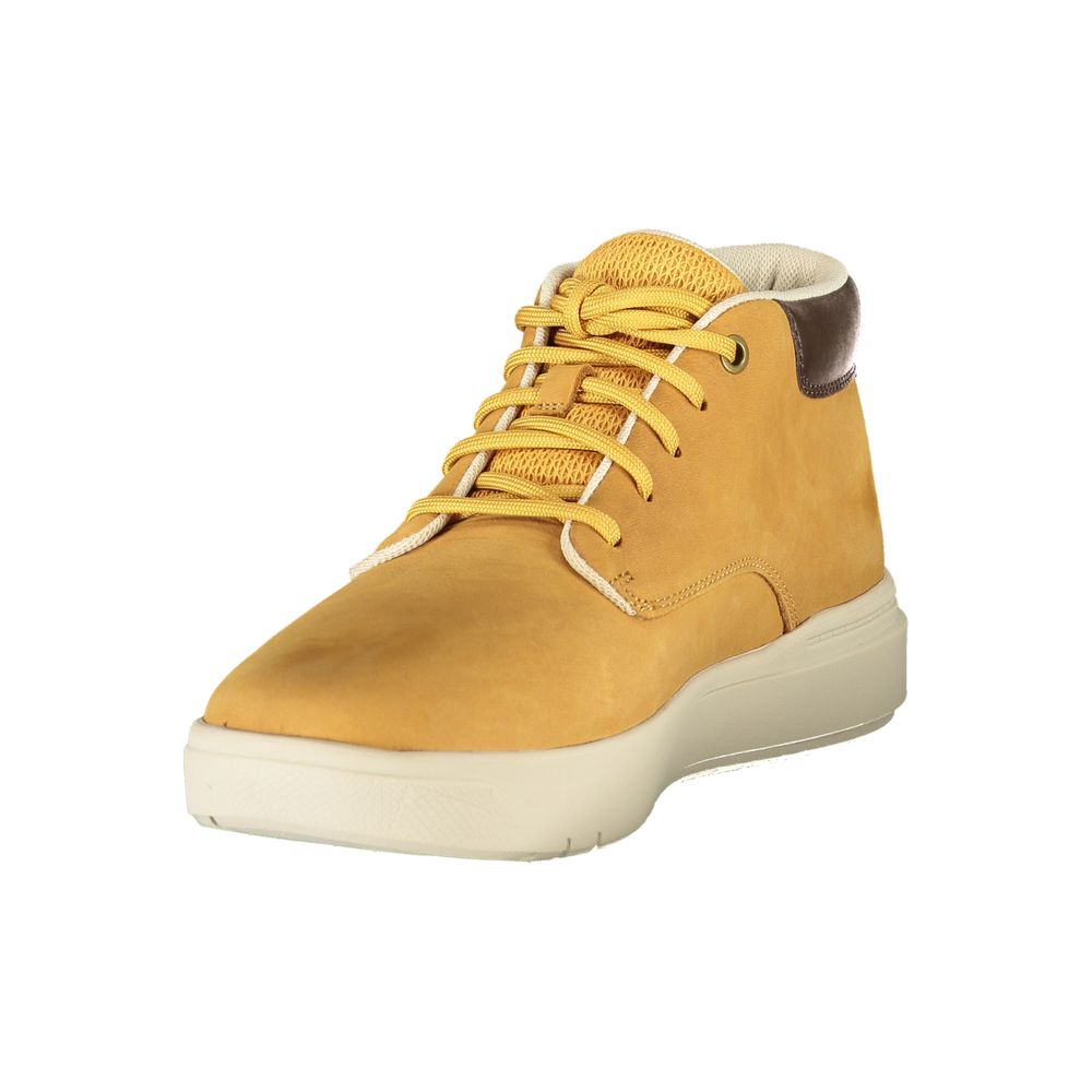 Athletic Sneakers by Timberland for men in polyurethane cotton blue, brown & signature showcases an impeccable silhouette, defined by an impeccable athletic style design that perfectly captures the essence of the Men's Athletic Polyurethane Cotton Sneakers.