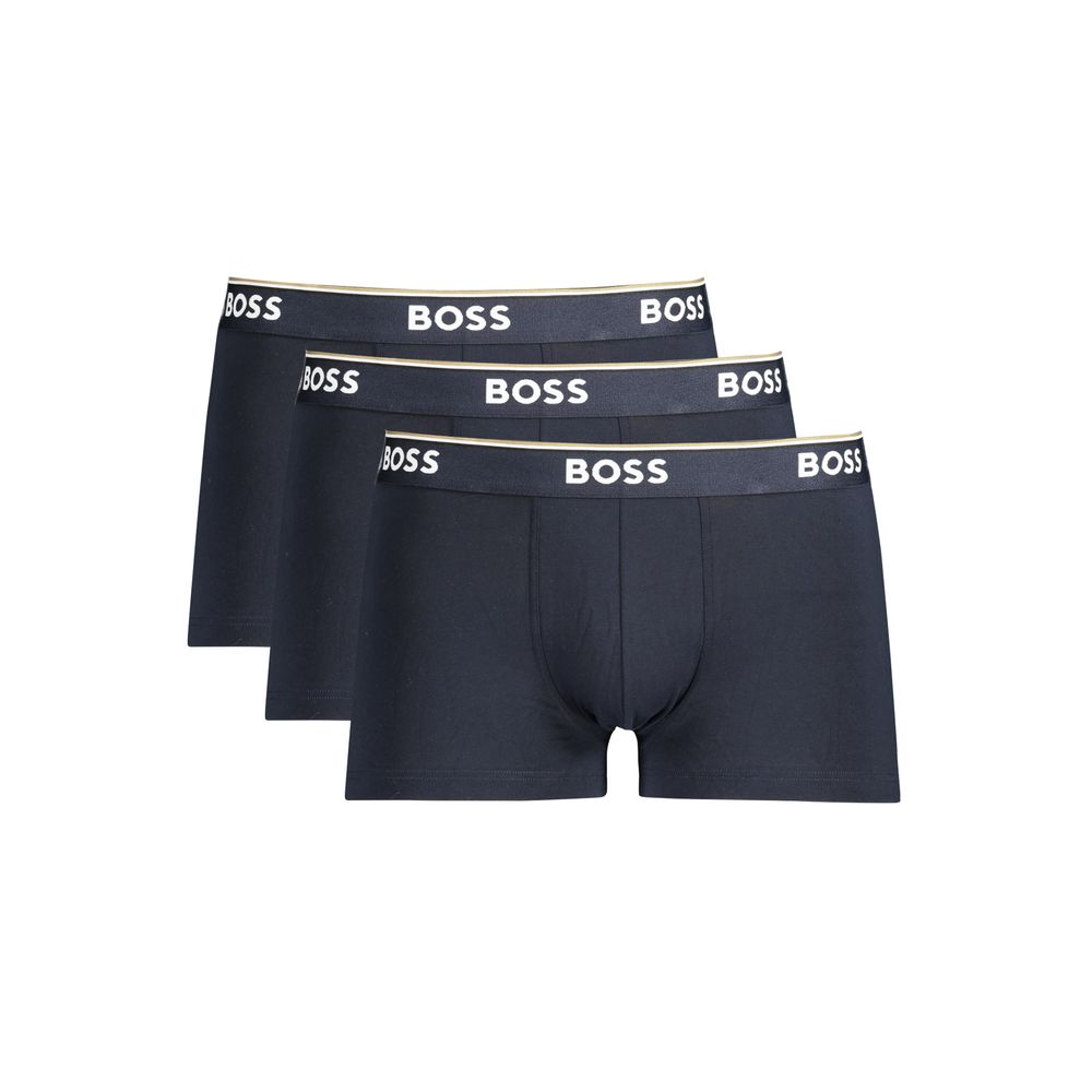 Underwear Boxer Shorts by Hugo Boss for men in stretch cotton blue, featuring a contoured Men's Stretch Cotton Underwear Boxer Shorts design with a contoured fit for ultimate comfort.
