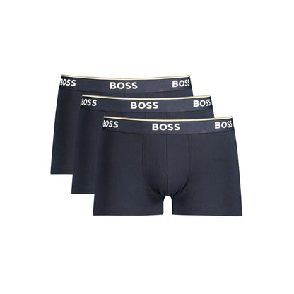 Underwear Boxer Shorts by Hugo Boss for men in stretch cotton blue, featuring a contoured Men's Stretch Cotton Underwear Boxer Shorts design with a contoured fit for ultimate comfort.