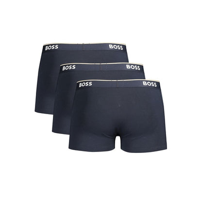 Underwear Boxer Shorts by Hugo Boss for men in stretch cotton blue features an sleek fit, showcasing the sleek design of this Men's Stretch Cotton Underwear Boxer Shorts.
