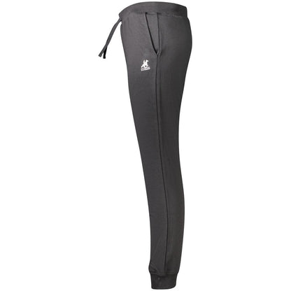 Joggers by U.S. Grand Polo for men in cotton polyester black presents a tailored silhouette, showcasing a tailored and long cut with a refined for a truly tailored aesthetic.