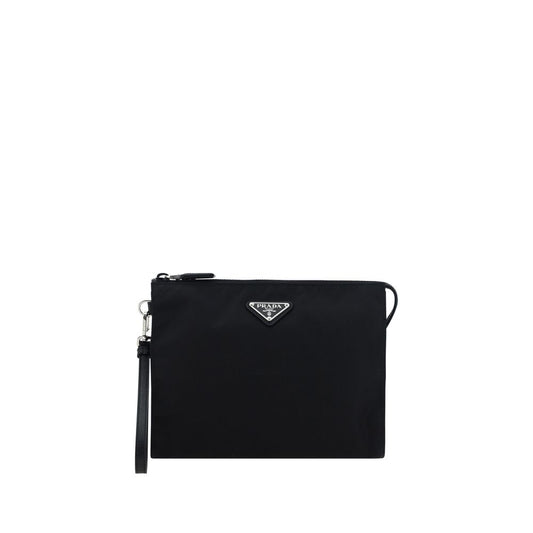 Cardholder Wallet by Prada for men in polyamide black & signature showcases a discerning silhouette, artfully capturing the essence of Polyamide Cardholder Wallet with its functional card-organization.