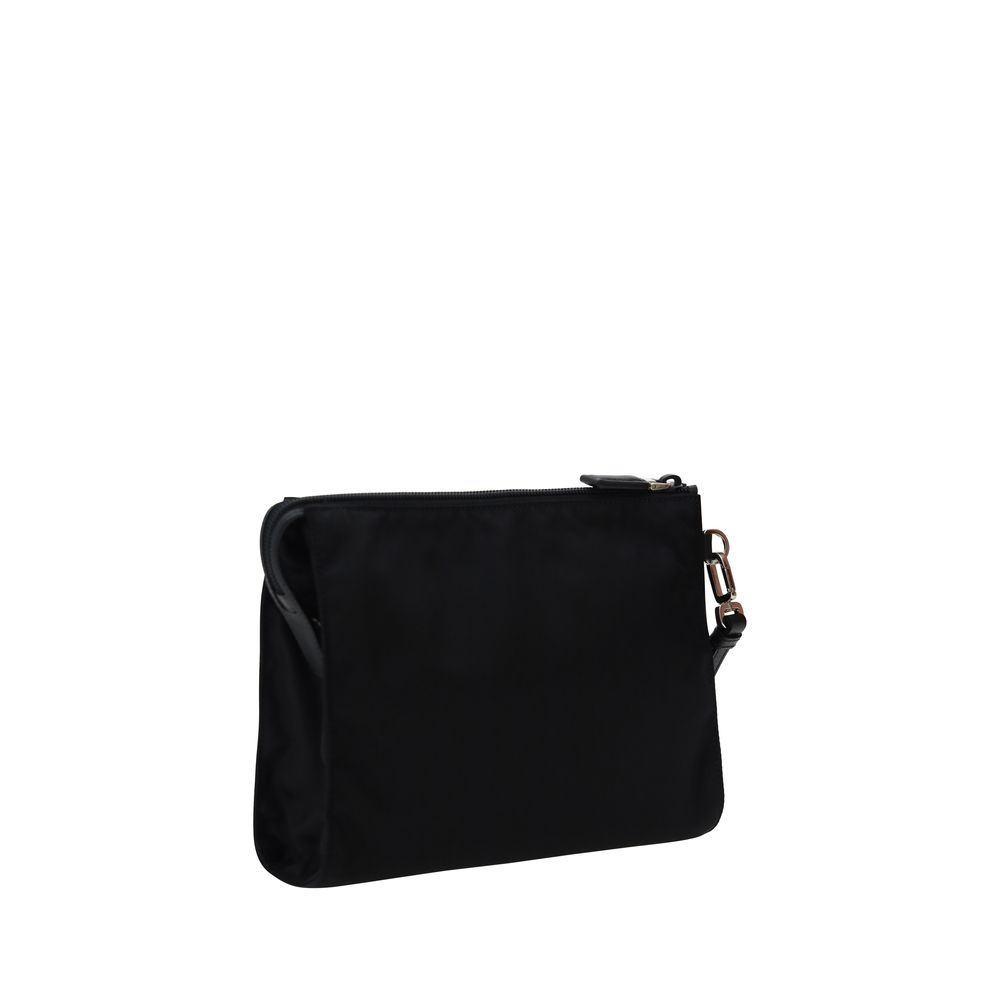 Cardholder Wallet by Prada for men in polyamide black & signature showcases a distinguished silhouette, artfully capturing the essence of the distinguished Polyamide Cardholder Wallet design with functional card-organization.