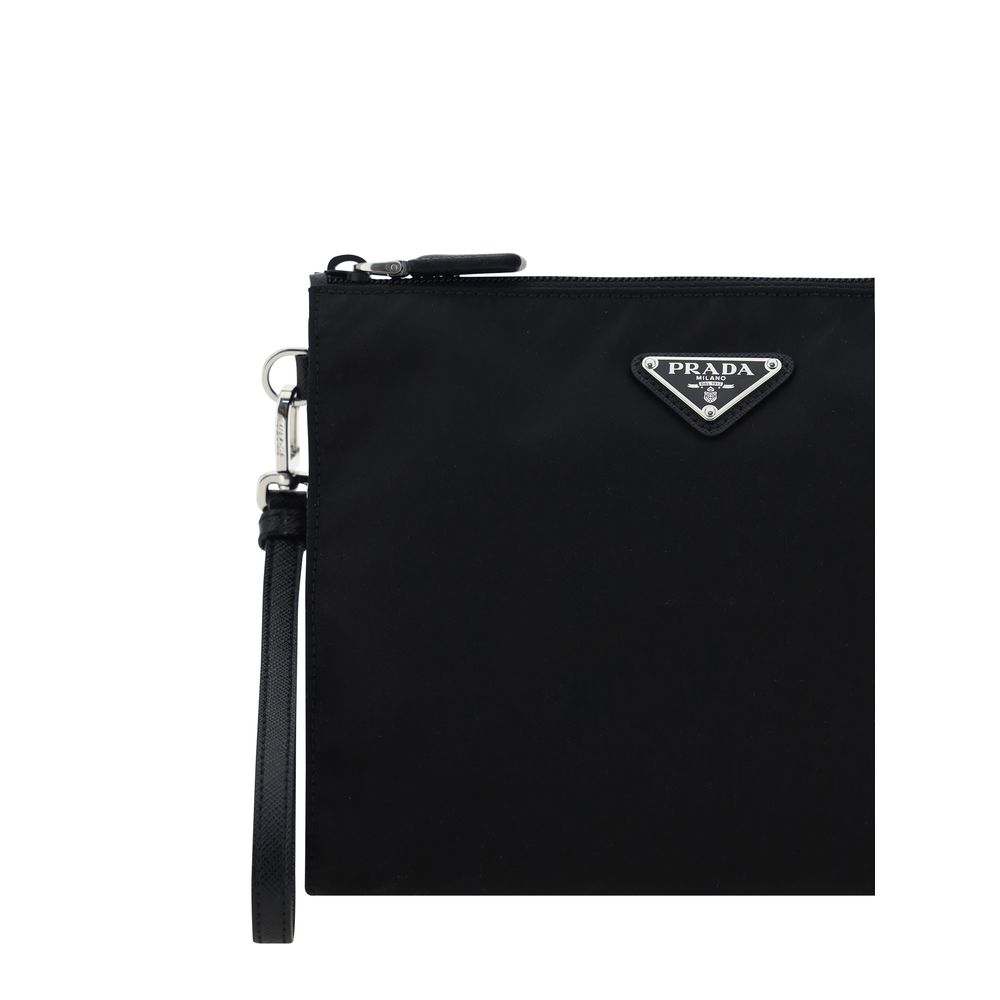 Cardholder Wallet by Prada for men in polyamide black & signature presents a refined silhouette, artfully capturing the essence of the Polyamide Cardholder Wallet design with sophisticated card-organization for a refined look.