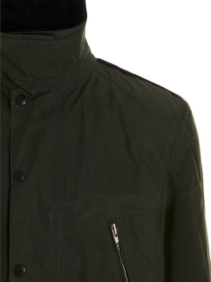 Overcoat by Department 5 for men in cotton corduroy bicolour & green features a cosy chic silhouette, artfully detailed with a sophisticated and premium pockets for a cosy chic finish.