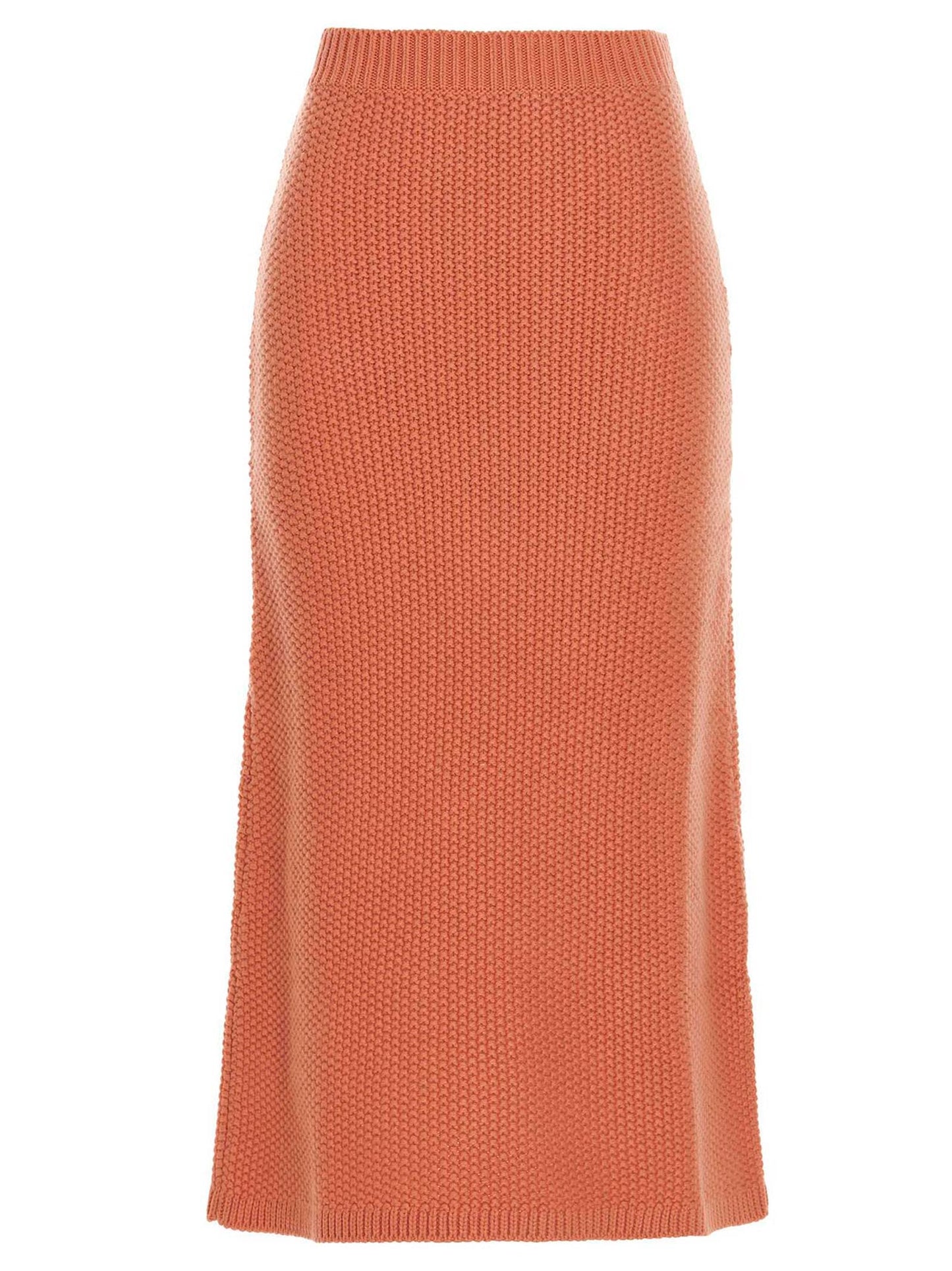 Skirt by Chloé for women in cashmere orange features a captivating silhouette, showcasing the captivating Women's Cashmere Mini Skirt design with a sophisticated mini for a captivating look.