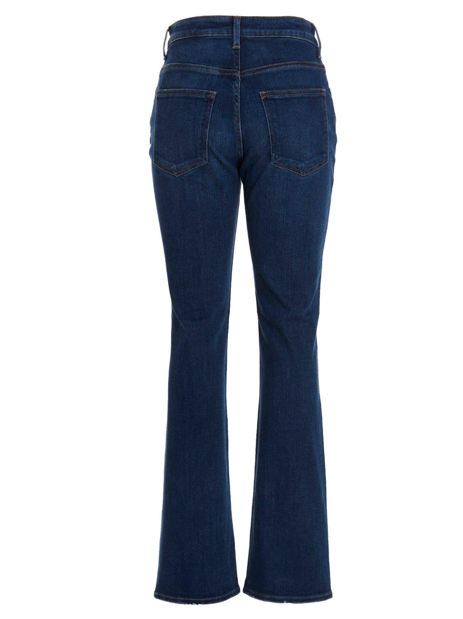 Jeans by TU ES MON TRESOR for women in polyester polyurethane tu & denim cotton blue presents a tailored silhouette, showcasing a tailored flared and long cut with a refined high rise for a truly tailored aesthetic.