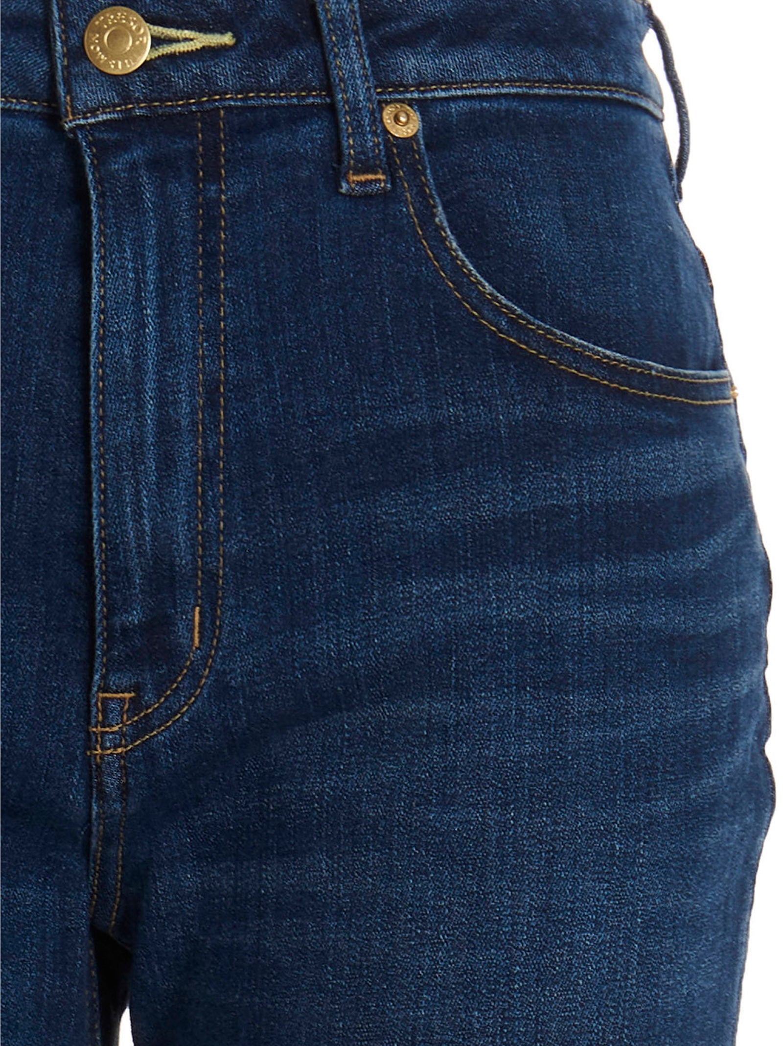 Jeans by TU ES MON TRESOR for women in polyester polyurethane tu & denim cotton blue features an sartorial flared and long with a high rise cut for a sartorial finish.