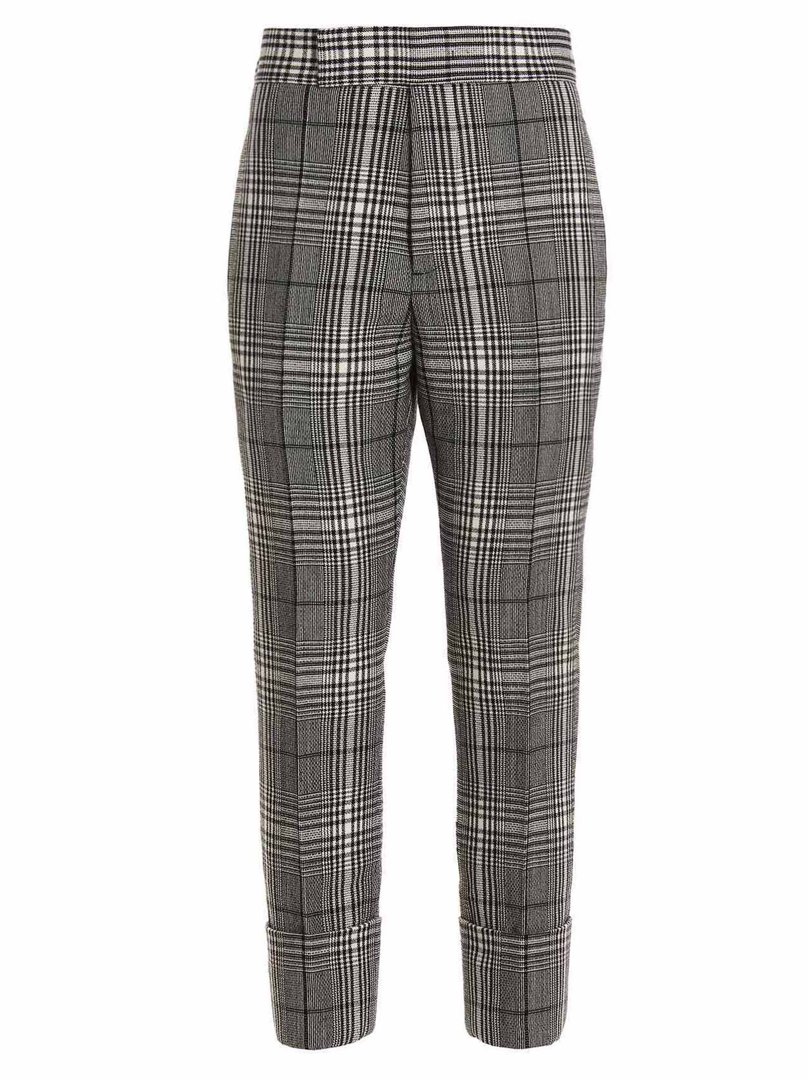 Trousers by SAPIO for women in wool bicolour, black, white & patterned features a sculptural silhouette, showcasing a sculptural straight-leg and long with a sophisticated for a sculptural finish.