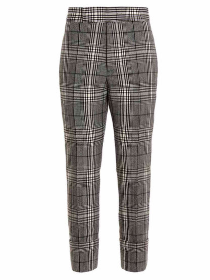 Trousers by SAPIO for women in wool bicolour, black, white & patterned features a sculptural silhouette, showcasing a sculptural straight-leg and long with a sophisticated for a sculptural finish.