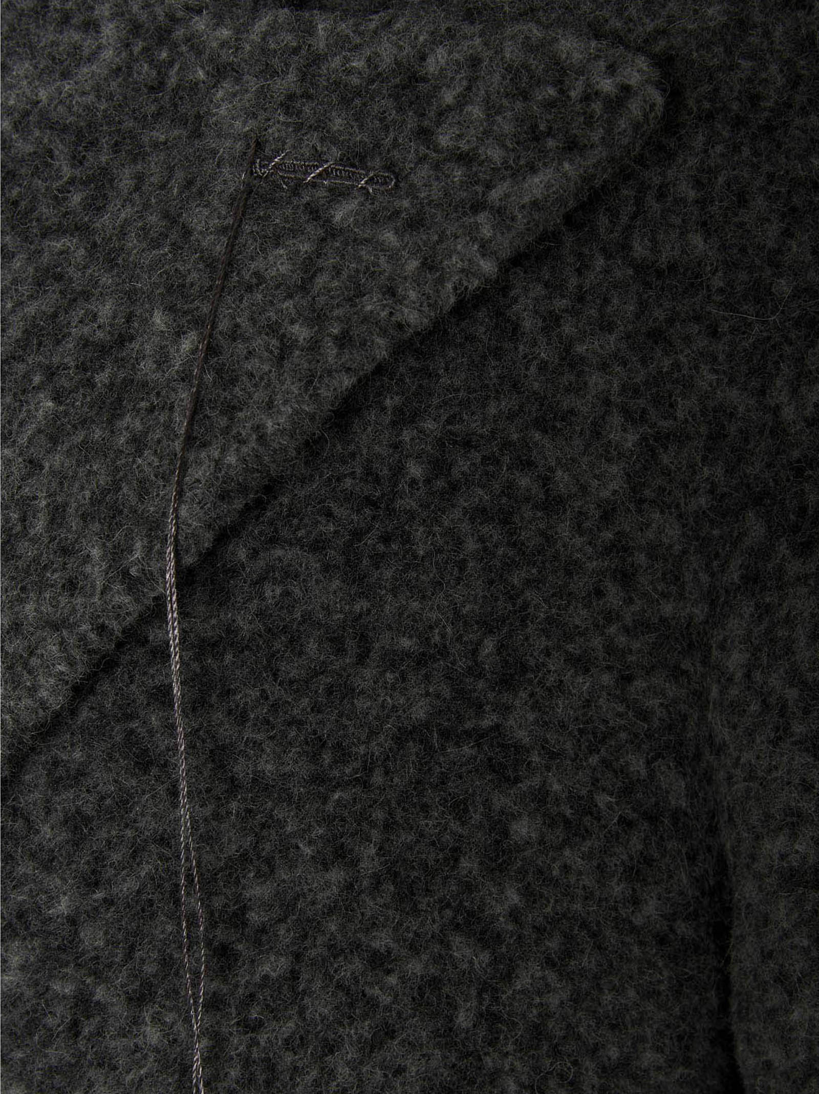 Overcoat by MAURIZIO MIRI for women in polyamide viscose gray features an satoral silhouette, showcasing a sophisticated and satoral pockets for a premium, timeless look.