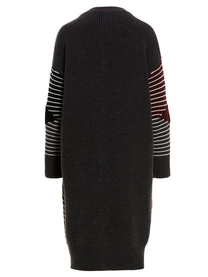 Overcoat by Stella McCartney for women in virgin wool multicolor & striped presents a luxurious silhouette, showcasing a luxurious and sophisticated pockets for a premium, luxurious look.